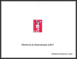 2218/ Saint-Pierre Et Miquelon N°631 Marianne Du Bicentenaire Proof Bloc Gommé ** Mnh 1996 RRR - 1989-1996 Marianna Del Bicentenario