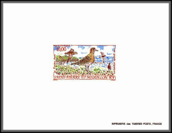 2196/ Saint-Pierre Et Miquelon PA N°73 Le Pluvier Doré Golden Plover Oiseaux Birds épreuve De Luxe Deluxe Proof 1993 - Imperforates, Proofs & Errors