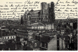 Reims  - Panorama De Cathédrale Notre-Dame -  CPR Cartes D'Autrefois - Reims