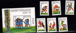 Hungary (Hongrie) - 1986 - World Cup: 1986 – Mexico - Yv 3031/36 + Bf 185 - 1986 – Mexique
