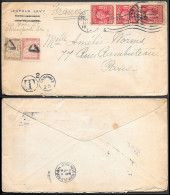 USA Shreveport LA Postage Due Cover Mailed To France 1905 - Marcophilie