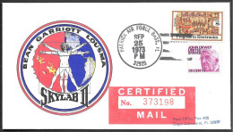 US Space Cover 1973. "Skylab 3" Recovery. Patrick AFB - United States