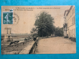 47/ Marmande Carte Toilee Le Pont Suspendu De La Garonne Vue Prise De La Terrasse Des Capucins - Marmande