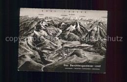 71929065 Berchtesgaden Panoramakarte Hohe Tauern  Wimbachklamm Schoenau Gr. Watz - Berchtesgaden