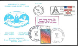 US Space Postcard 1984. Challenger STS-41B Launch/ Landing KSC Dual Postmark - USA