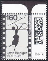 !a! GERMANY 2024 Mi. 3834 MNH SINGLE W/ Top Margin (a) - 125th Birthday Of Lotte Reiniger - Neufs