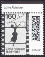 !a! GERMANY 2024 Mi. 3834 MNH SINGLE W/ Top Margin (b) - 125th Birthday Of Lotte Reiniger - Neufs