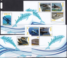 Guyana - 2012 - Dolphins - Yv (6238/40 + Bf 548) + ( 6241/43 + Bf 549) - Delfini