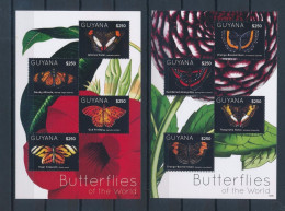 Guyana - 2012 - Butterflies Of The World - Yv 6210/17 - Schmetterlinge
