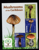 Guyana - 2011 - Mushrooms Of The Caribbean - Yv 6173/76 - Champignons