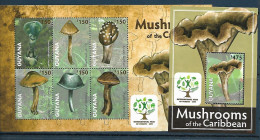Guyana - 2011 - Mushrooms Of The Caribbean - Yv 6167/72 + Bf 534 - Paddestoelen