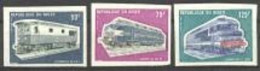 Niger 1997, Trains, 3val IMPERFORATED - Trains