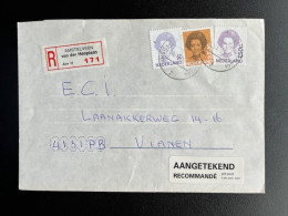 NETHERLANDS 1995 REGISTERED LETTER AMSTELVEEN VAN DER HOOPLAAN TO VIANEN 20-06-1995 NEDERLAND AANGETEKEND - Covers & Documents