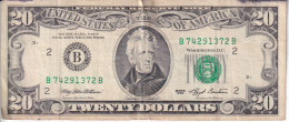 BILLETE DE ESTADOS UNIDOS DE 20 DOLLARS DEL AÑO 1993 LETRA B - NEW YORK (BANK NOTE) - Biljetten Van De  Federal Reserve (1928-...)