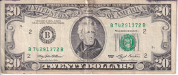 BILLETE DE ESTADOS UNIDOS DE 20 DOLLARS DEL AÑO 1993 LETRA B - NEW YORK (BANK NOTE) - Bilglietti Della Riserva Federale (1928-...)