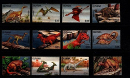 Guyana - 1996 - Prehistorics - Yv 3983/94 (from Sheet) - Prehistorics