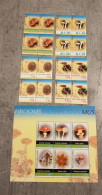 PAPUA NEW GUINEA MUSHROOMS FUNGI IN BLOCKS OF FOUR &BLOCK MNH - Papouasie-Nouvelle-Guinée