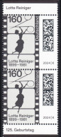 !a! GERMANY 2024 Mi. 3834 MNH Vert.PAIR W/ Bottom & Top Margins (b) - 125th Birthday Of Lotte Reiniger - Neufs