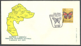 .Yugoslavia, 1964-05-25, Croatia, Zagreb, Yout Day, Butterfly, Special Postmark & Cover - Autres & Non Classés