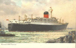 A45 670b CP Cunard R.M.S. IVERNIA Signed Unused/neuve - Autres & Non Classés