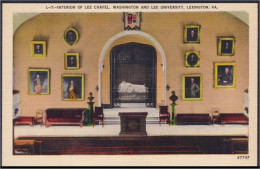 A45 542 PC Interior Of Lee Chapel Lexington Unused - Other & Unclassified