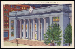 A45 511 PC Wilson County Court House At Night Unused - Autres & Non Classés