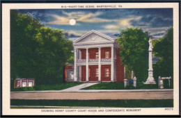 A45 463 PC Henry County Court House And Confederate Monument Martinsville Unused - Autres & Non Classés