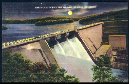 A45 322 PC Norris Dam And Lake At Night Unused - Sonstige & Ohne Zuordnung