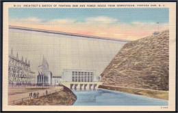 A45 314 PC Architect's Sketch Fontana Dam And Powerhouse Unused - Altri & Non Classificati