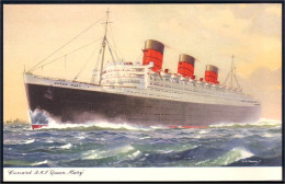 A45 223 CP Cunard R.M.S. QUEEN MARY Signed Unused/neuve - Steamers