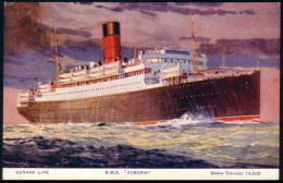A45 216 CP Cunard R.M.S. AUSONIA Signed Unused/neuve - Steamers