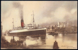 A45 212 CP Cunard R.M.S. ASCANIA 1911 Sunk 1918 Address In Pencil - Not Mailed - Paquebots