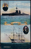 A45 206 CP H.M.S. IRON DUKE And H.M.S. VICTORY Mailed In Nova Scotia - Warships