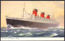 A45 169 CP Cunard R.M.S. QUEEN MARY Unused/neuve Signed - Steamers
