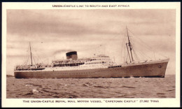 A45 156 CP Royal Mail Vessel CAPETOWN CASTLE Unused/neuve - Paquebots