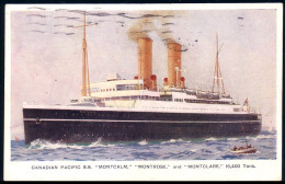 A45 160 CP S.S. MONTCALM Mailed From Liverpool To Sweden - Steamers