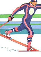 A45 56 CP USA Ski Nordique Cross Country Ski Timbre Oblitéré PJ à L'endos FDC Stamp At The Back - Skiing