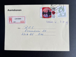 NETHERLANDS 1996 REGISTERED POSTCARD LUNTEREN TO EDE 11-11-1996 NEDERLAND AANGETEKEND - Storia Postale