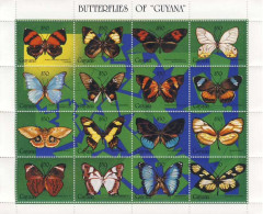 Guyana - 1994 - Butterflies - Yv 3304/19 - Vlinders