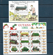 Guyana - 1992 - Trains: Toy - Yv 2795/03 + Bf 110 - Trains