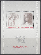 DÄNEMARK  Block 8, Postfrisch **, NORDIA '94, 1992 - Blocs-feuillets