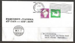 1983 Paquebot Cover, Korea Stamps Used In Tacoma, Washington - Lettres & Documents