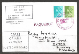 1979 Paquebot Cover, British Stamps Used In Boston, Mass. (Aug 24) - Brieven En Documenten