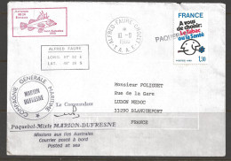 1980 Paquebot Cover, French Stamp, Alfred-Faure-Crozet T.A.A.F. Antarctica - Brieven En Documenten