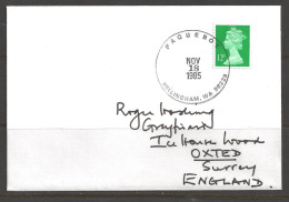 1985 Paquebot Cover, British Stamp Used In Bellingham, WA (Nov 18) - Covers & Documents