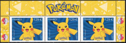 FRANCE 2024 - Pokémon - Bande De 3 Haut De Feuille Avec Texte  - YT 5755 Neuf ** - MANGA - TIRAGE EPUISE - Bandes Dessinées