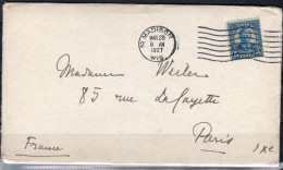 1921 Madison WIS (Mar 28) To Paris France, With Letter - Brieven En Documenten
