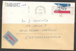 1975 26 Cents Mt. Rushmore Airmail, MA021 (15 Dec) To Praha Czechoslovakia - Cartas & Documentos