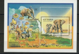 Guyana - 1992 - Mammals: African Elephant - Yv Bf 102 - Eléphants