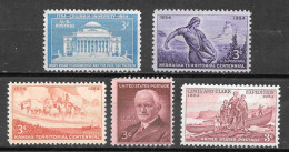 1954 Commemorative Year Set - 5 Stamps, Mint Never Hinged - Nuevos